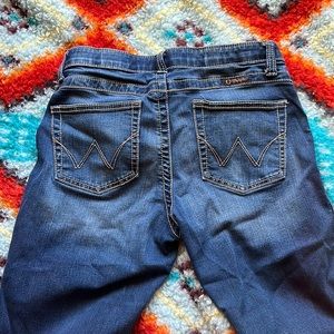 Wranglers Qbaby riding jeans